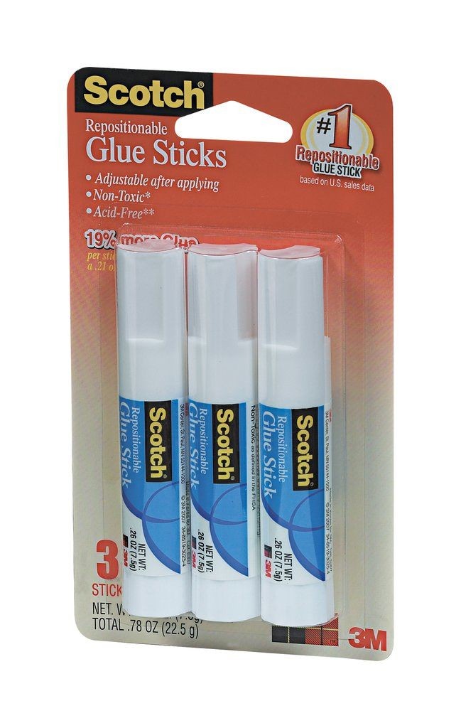 Removable Restickable Glue Stick, .49oz, Repositionable Stick