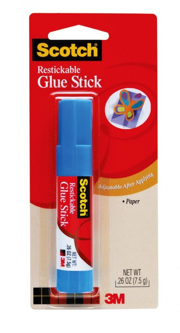 Scotch® Restickable Glue Stick, 6307 .26 oz