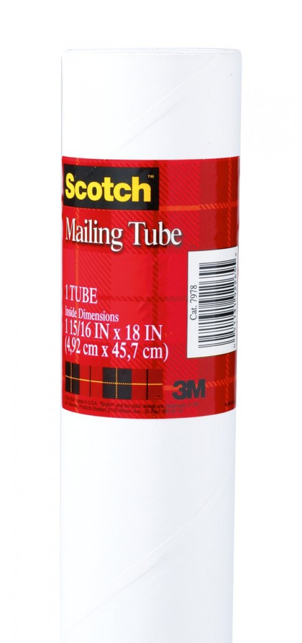 White Mailer tube