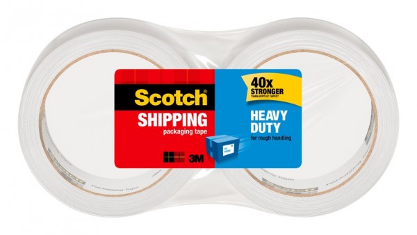 Scotch 1.88 in. x 54.6 yds. Heavy Duty Shipping Packaging Tape