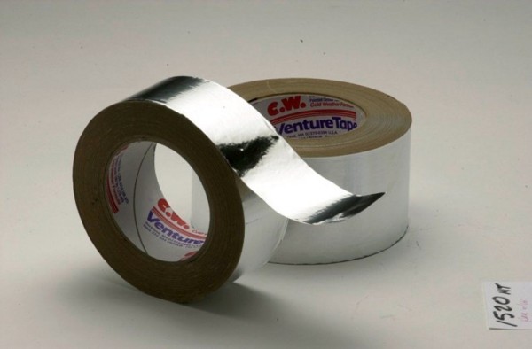 3M™ Venture Tape™ Aluminum Foil Tape 1520CW Natural Aluminum, 1 in x 50 yd 1.8 mil, 48 per case