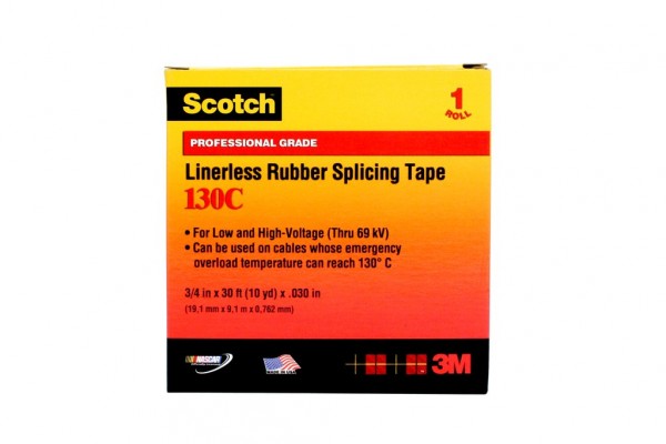 Scotch® Linerless Rubber Splicing Tape 130C, 2 in x 30 ft