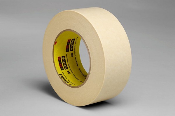 3M™ Crepe Masking Tape 202 Tan, 72 mm x 55 m 6.3 mil, 12 per case Bulk