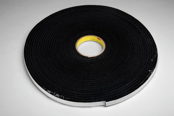 3M™ Vinyl Foam Tape 4504 Black, 2 in x 18 yd, 6 per case