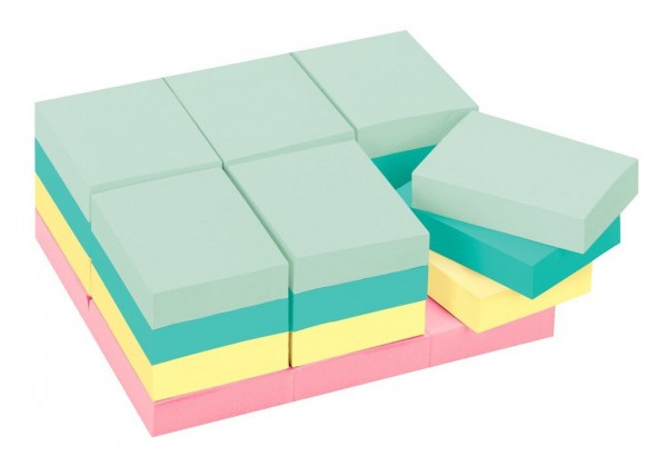 Post-it® Notes 653-24APVAD, 1 3/8 in x 1 7/8 in (34,9 mm x 47,6 mm), Marseille Collection