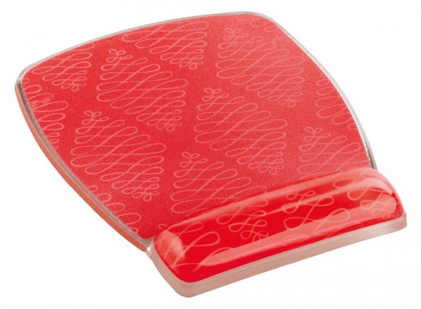 3M™ Precise™ Mouse Pad with Gel Wrist, Coral Design, MW308-CL