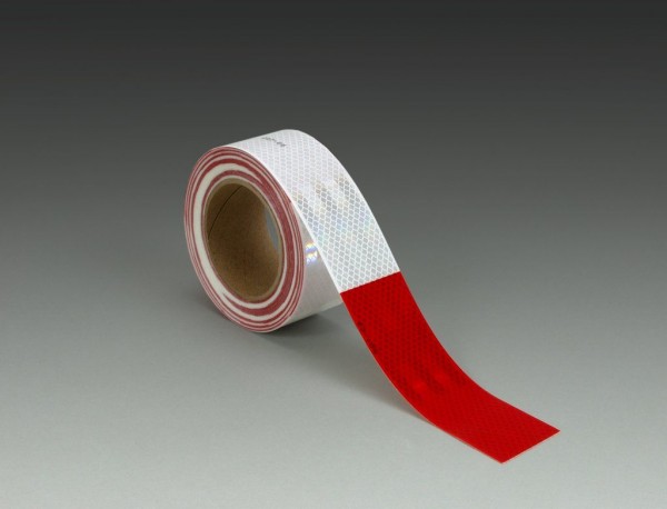 3M™ Flexible Prismatic Conspicuity Marking Series for Gate Arms GA1616 Red/White , 3 in x 50 yd