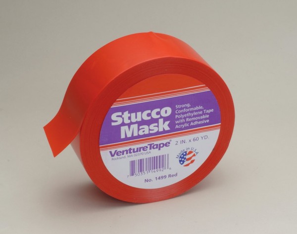 3M™ Venture Tape™ PE Stucco Tape 1499 Red, 1000 mm x 55 m, 1 per case