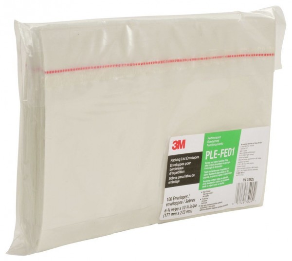 3M™ Non Printed Perforated Packing List Envelope FED1, 6-3/4 in x 10-3/4 in, 500 per case