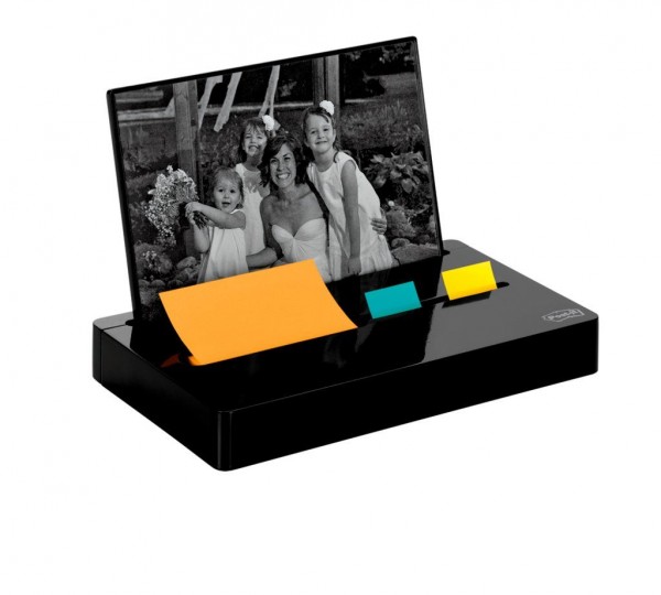 Post-it® Pop-up Note and Flag Dispenser PH-100-BK, with Photo Frame, Black