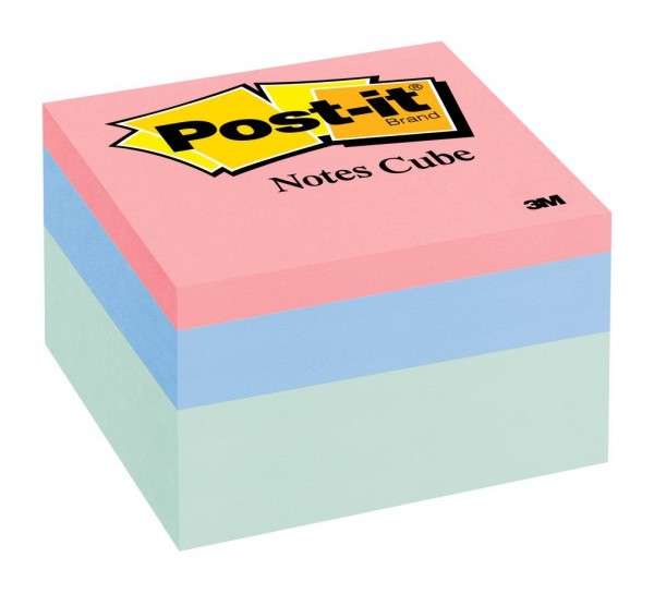 Post-it® Note Cube 2056-PP, 3x3 in, 490 Sheets, Seafoam Wave,