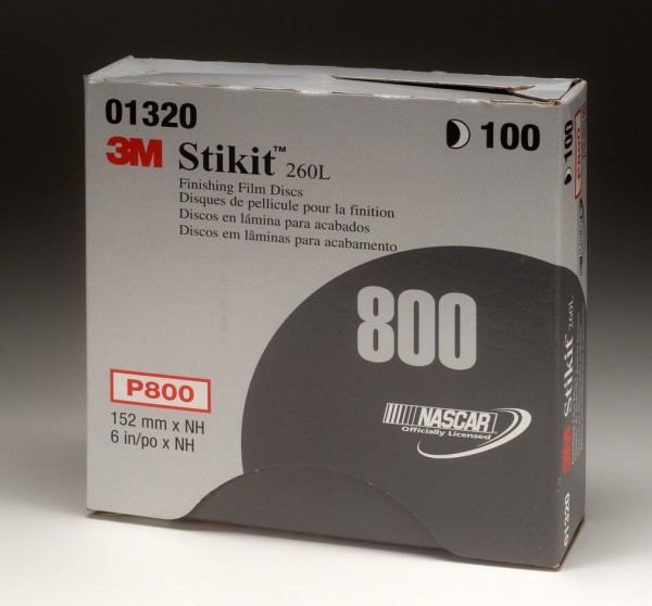 3M™ Stikit™ Film Disc 260L, 5 in x NH Die# 500X P1200, 100 per inner 400 per case, 83681