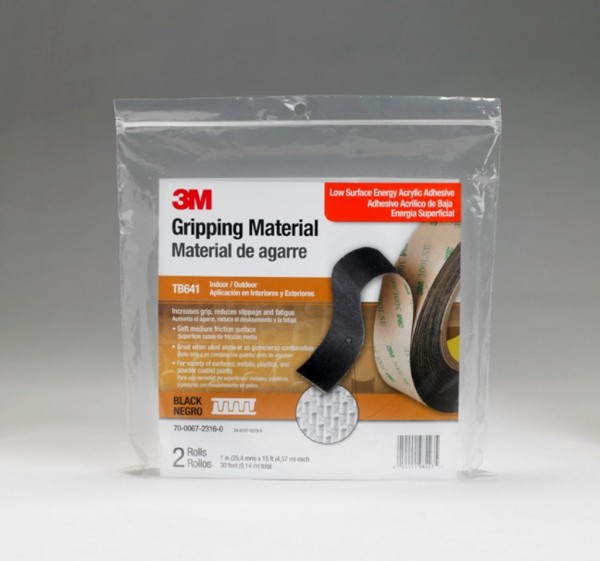 3M™ Gripping Material TB641 Black, 1 in x 15 ft, 2 rolls per bag
