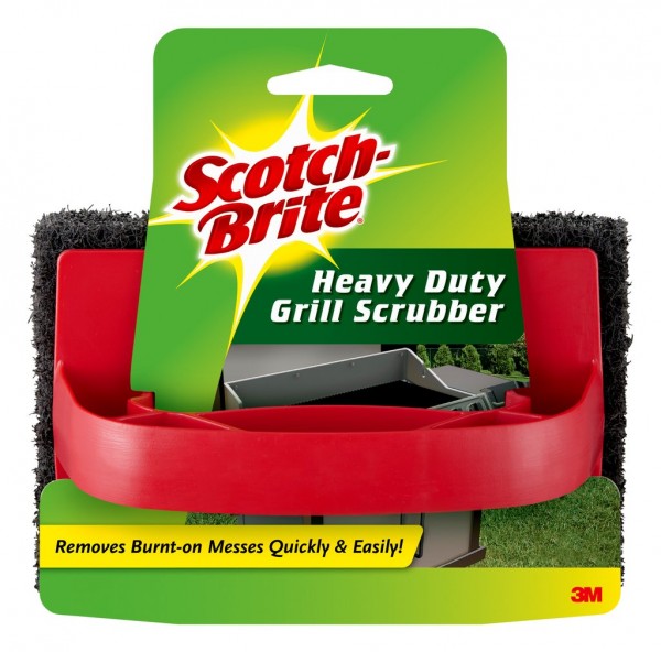 Scotch-Brite® Heavy Duty Handled Grill Scrub 7721, 5.8 in x 3.8 in x 0 mm (147 mm x 96 mm), 12/1, 1 pack
