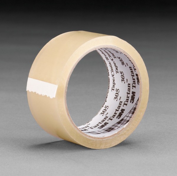 Tartan™ Box Sealing Tape 305 Clear, 48 mm x 50 m, 36 rolls per case Bulk