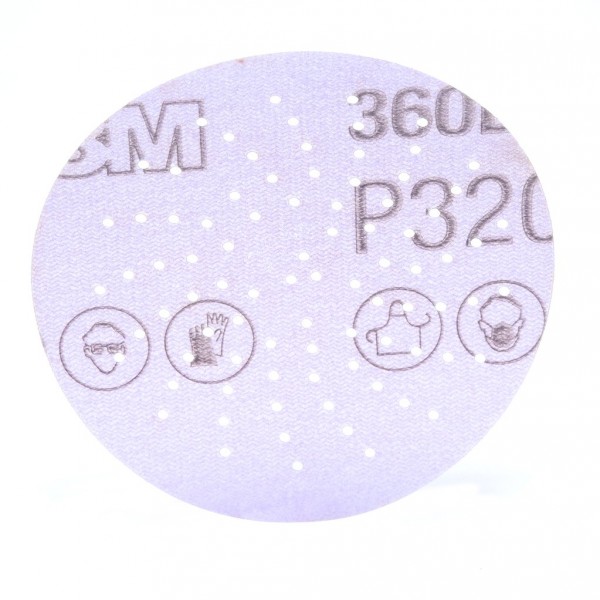 3M™ Hookit™ Clean Sanding Disc 360L, 20824, 3 in P320, 100 per inner 500 per case