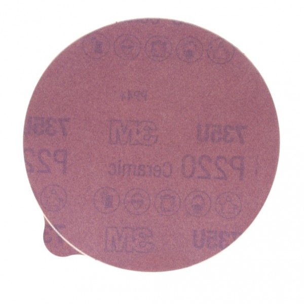 3M™ Stikit™ Paper Disc 735U with Tab, 5 in x NH P220 C-weight, 50 per inner 250 per case