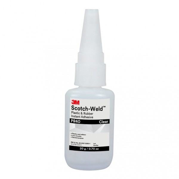 3M™ Scotch-Weld™ Plastic & Rubber Instant Adhesive PR40, 20 g btl, 10 per case