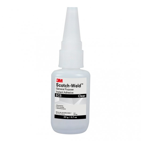 3M™ Scotch-Weld™ General Purpose Instant Adhesive EC5 Clear, 20 Gram  Btl, 10 per case