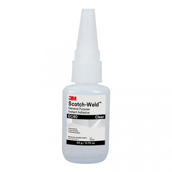 3M™ Scotch-Weld™ General Purpose Instant Adhesive  EC40, 20 g btl, 10 per case