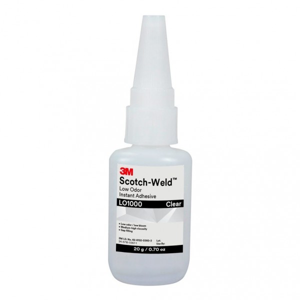 3M™ Scotch-Weld™ Low Odor Instant Adhesive LO1000, 20 g btl, 10 per case