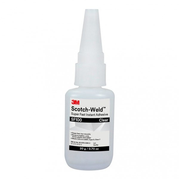 3M™ Scotch-Weld™ Super Fast Instant Adhesive SF100, 0.71 oz/20 g Bottle, 10 per case