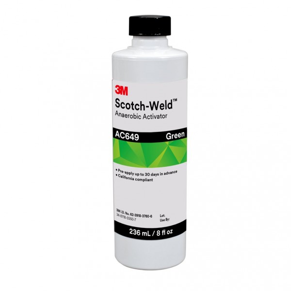 3M™ Scotch-Weld™ Anaerobic Activator AC649 Green, 8 Fl Oz Btl, 4 per case