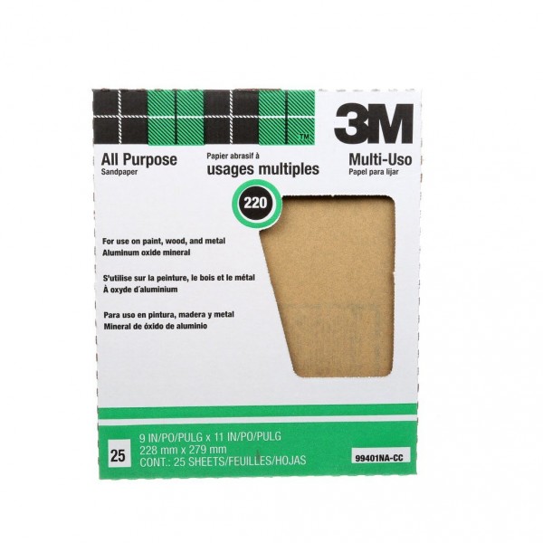 3M™ Production™ Sheet 210N, 9 in x 11 in 220 A weight, 100 per sleeve 1 per inner 10 per case