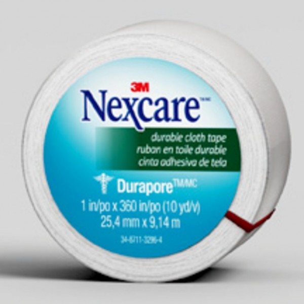 Nexcare™ Durapore™ Cloth First Aid Tape, 538-P1, 1 in x 10 yds, Rolled
