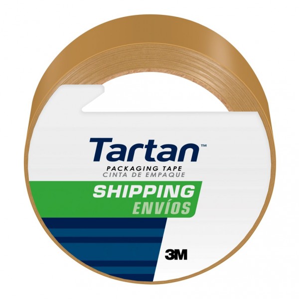 Tartan™ Shipping Packaging Tape 3710T, 1.88 in x 54.6 yd (48 mm x 50 m), Tan