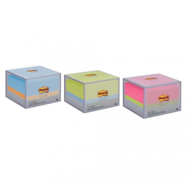 Post-it® Notes Cube 2057-BCMC, 3 in x 3 in (76 mm x 76 mm)
