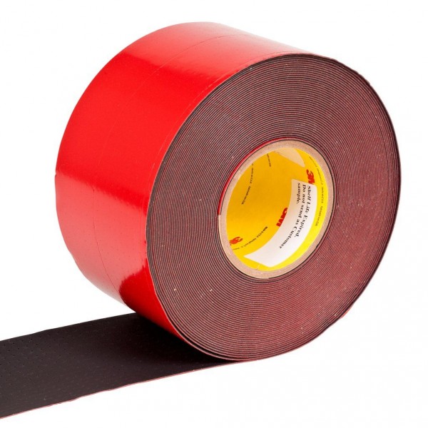 3M™ Polyurethane Protective Tape 8641 Matte Black Perforated Skip Slit Liner, 24 in x 36 yd, 1 per case