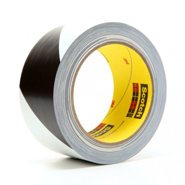 3M™ Safety Stripe Tape 765DC Black/White, 2 in x 36 yd 5.0 mil, 12 individually wrapped rolls per case Conveniently Packaged