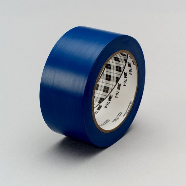 3M™ General Purpose Vinyl Tape 764 Blue, 3 in x 36 yd 5.0 mil, 12 rolls per case Bulk