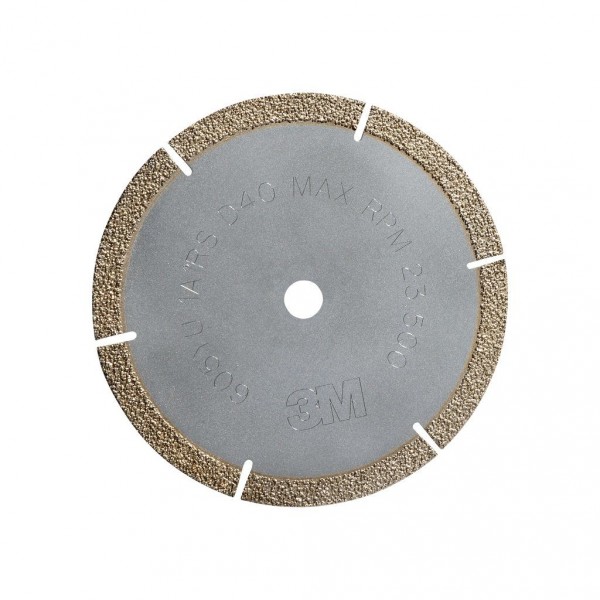 3M™ Diamond Cut-off Wheel 605Y Slotted Rim - 1A1S, 4 in x 0.104 in x 0.6250 in X=0.25 in 40, 3 per case