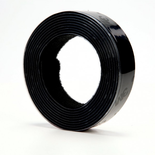 3M™ Fastener TB3571/TB3572 Hook/Loop Black, 1 in (25.4 mm) x 10 ft (3.05 m), 1 mated strip per bag 8 bags per case