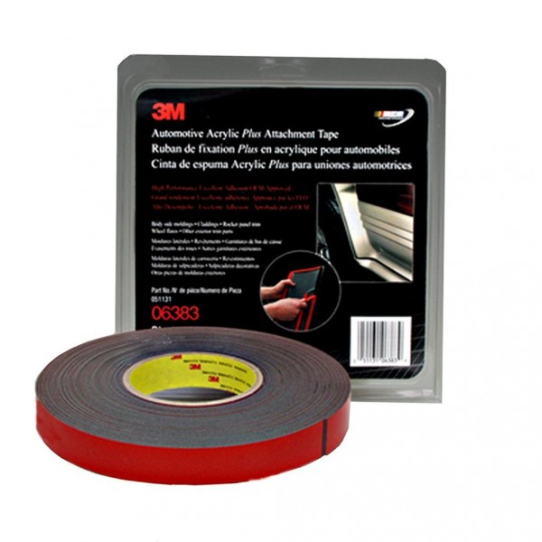 3M™ Acrylic Plus High-Bond Tape 06383 Black, 7/8 in x 20 yd, 45 mil, 12 per case