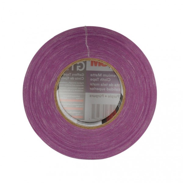 3M™ Premium Matte Cloth (Gaffers) Tape GT2 Purple, 48 mm x 50 m 11 mil,  24 rolls per case