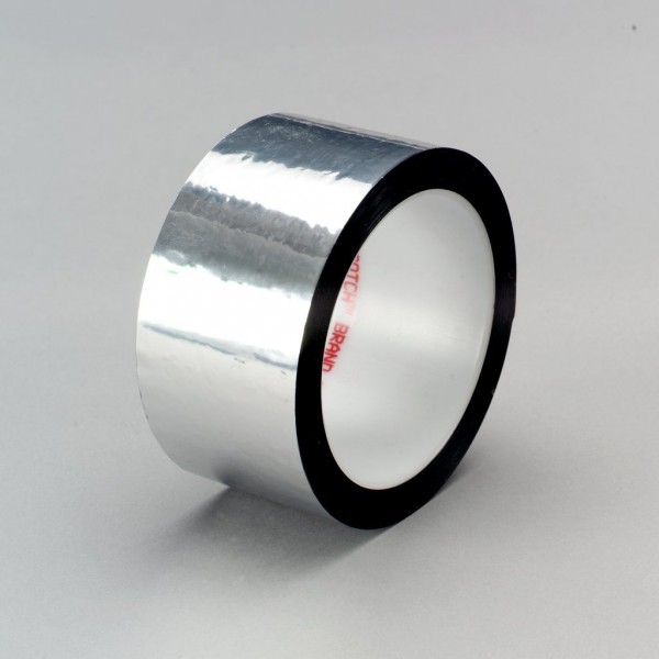 3M™ Polyester Film Tape 850 Silver, 3/8 in x 72 yd 1.9 mil, 96 per case Bulk