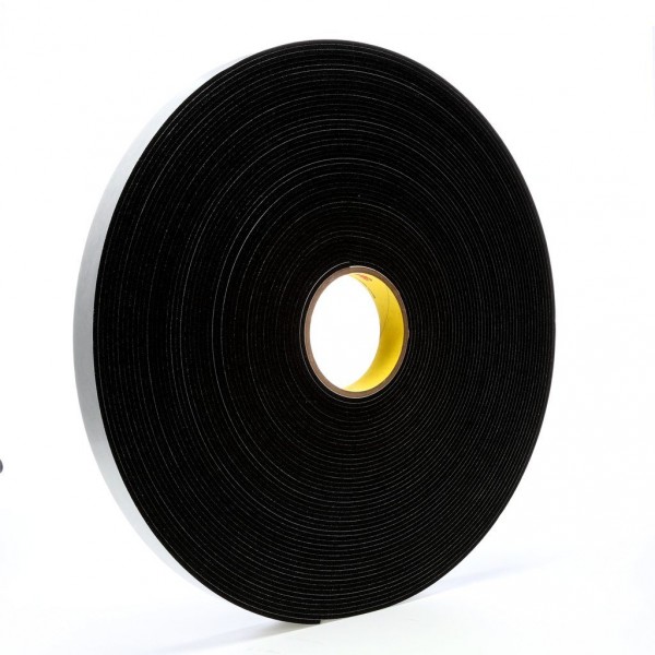 3M™ Vinyl Foam Tape 4508 Black, 1 in x 36 yd, 9 per case