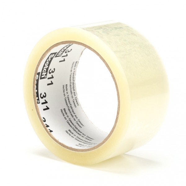 Scotch® Box Sealing Tape 311 Clear, 48 mm x 50 m, 36 rolls per case Bulk
