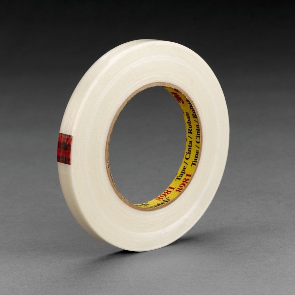 Scotch® Filament Tape 8981 Clear, 12 in x 360 yd, 1 per case