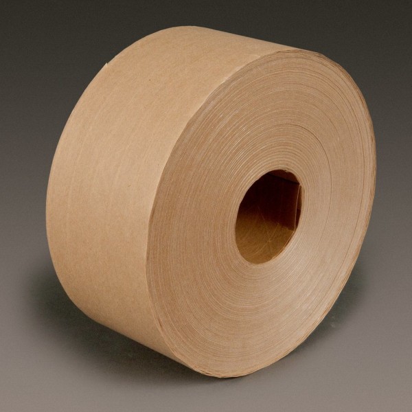 3M™ Water Activated Paper Tape 6147 Natural Performance Reinforced, 3 in x 450 ft, 10 rolls per case Bulk
