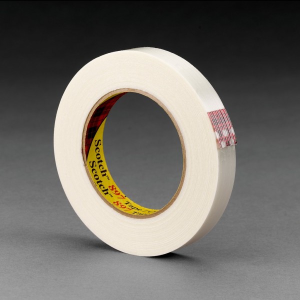 Scotch® Filament Tape 897 Clear, 5/8 in x 60 yd, 1 roll per case