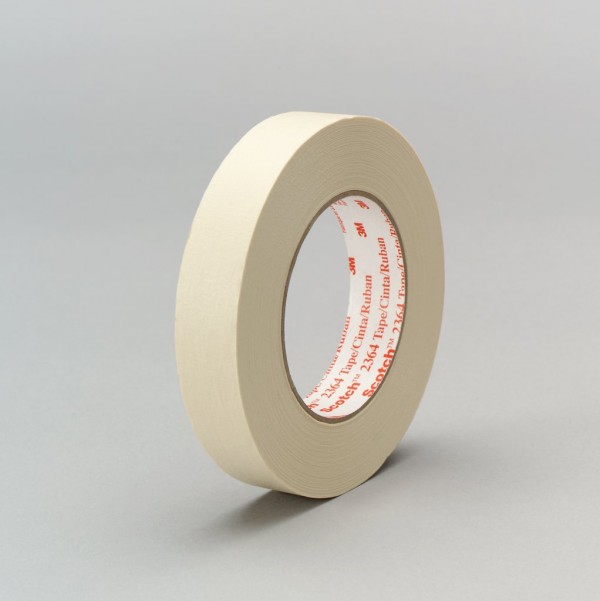 3M™ Performance Masking Tape 2364 Tan, 24 mm x 55 m 6.5 mil, 36 per case