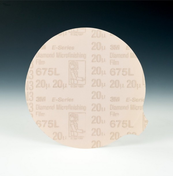 3M™ Diamond Microfinishing PSA Film Disc 675L, 5 in x NH 20 Micron, 20 per case