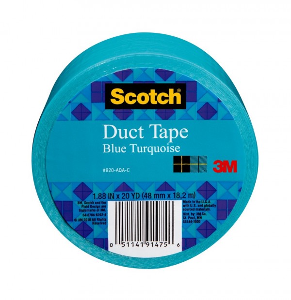 Scotch® Duct Tape 920-AQA-C 1.88 in x 20 yd (48 mm x 18,2 m) 6 rls/cs, Blue Turquoise