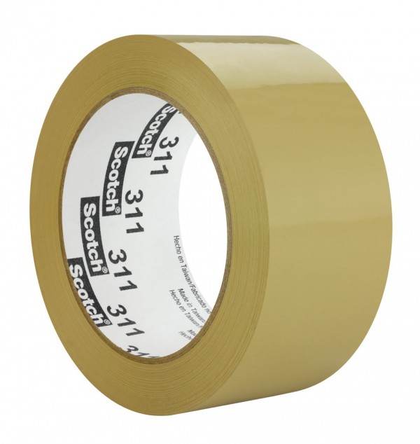 Scotch® Box Sealing Tape 311 Tan, 48 mm x 100 m, 36 rolls per case Bulk