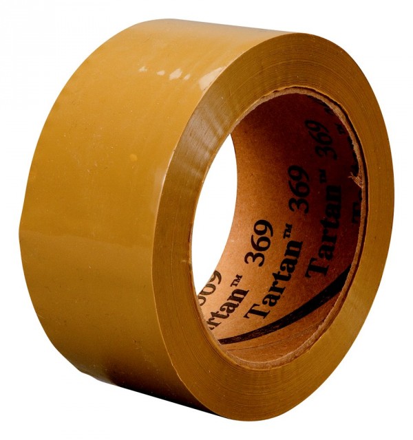 Tartan™ Box Sealing Tape 369 Tan, 48 mm x 100 m, 6 per box 6 boxes per case Bulk