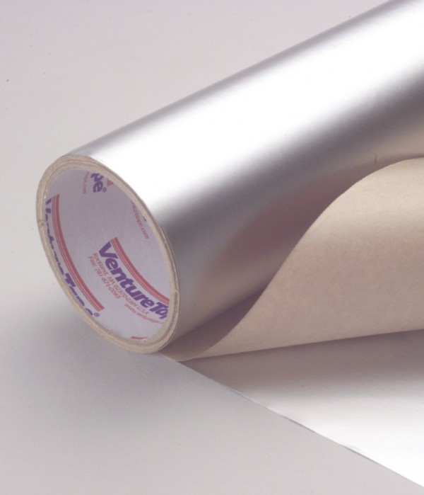 3M™ VentureClad™ Insulation Jacketing Tape 1577CW-E Embossed Natural Aluminum, 500 mm x 50 m, 1 per case